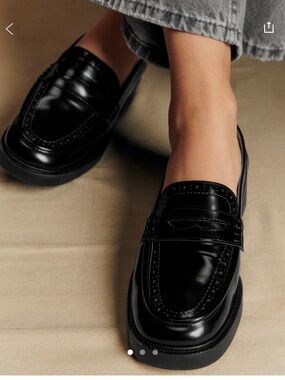 Sezane Adam Loafers Glossy Black - Size US 8